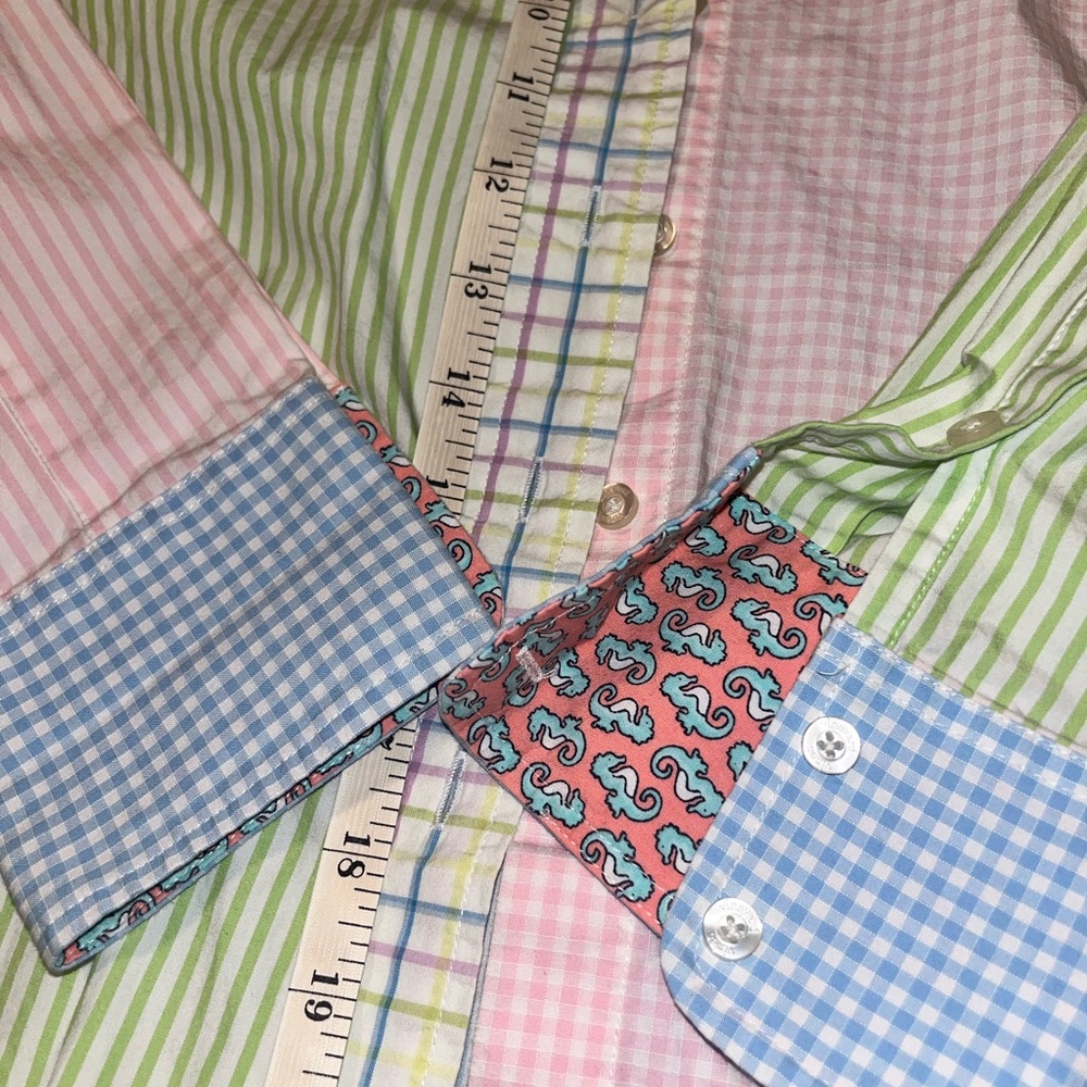Vineyard Vines Mixed Media Striped Button-Up Shirt size 6 100% cotton - Picture 10 of 10